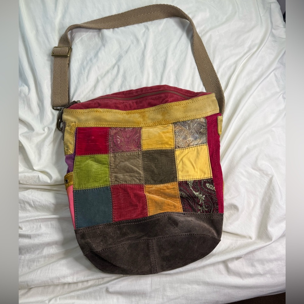 Lucky Brand Brown Leather Logo Patch Purse